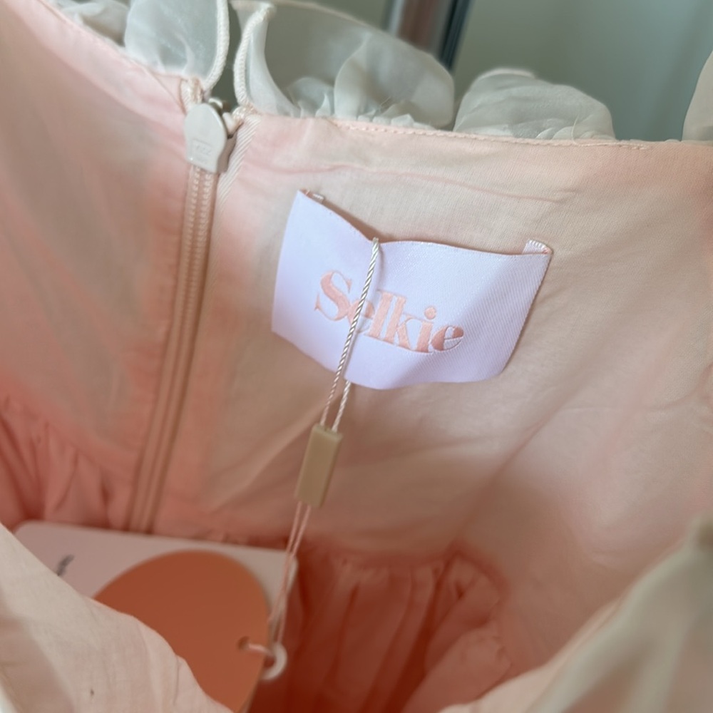 Selkie The Peach Skin Rose Petal Puff Dress - Picture 8 of 9